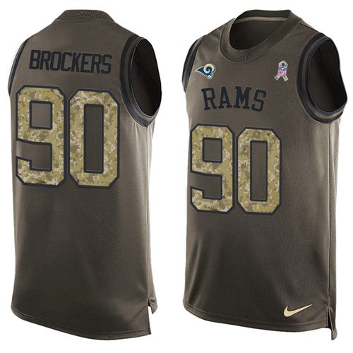 Nike Rams #90 Michael Brockers Green Men's Stitched NFL Limited Salute To Service Tank Top Jersey - Click Image to Close